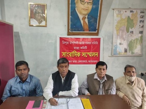 Tripura Tafashili Jati Samannoy Samiti slams BJP Govt over lawless situation, privatization of schools and other issues
